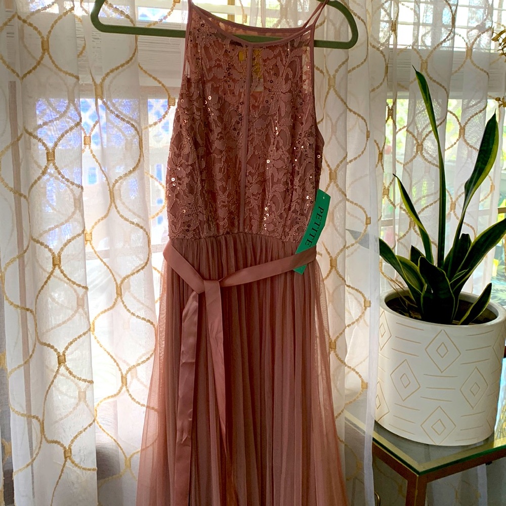 Long pink dress